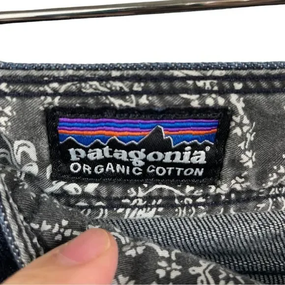 PATAGONIA Organic Cotton Stretch Slim Fit Midrise Indigo Cargo Jeans Size 25 - Picture 6 of 10